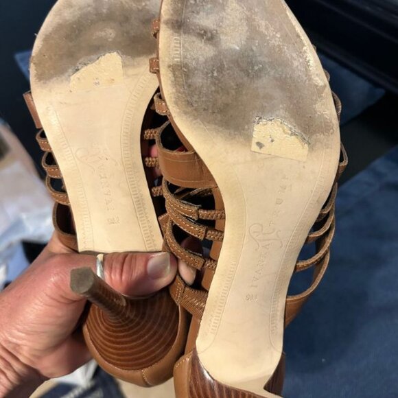 Ivanka Trump Leather 9M 3" Strappy Heel - Picture 4 of 6